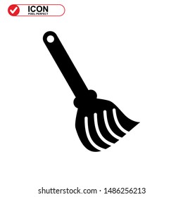 broom icon isolated sign symbol vector illustration - high quality black style vector icons
