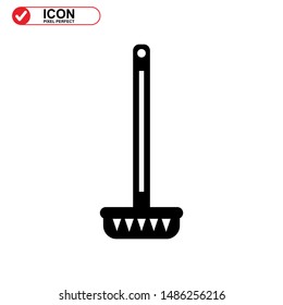 broom icon isolated sign symbol vector illustration - high quality black style vector icons
