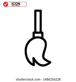 broom icon isolated sign symbol vector illustration - high quality black style vector icons
