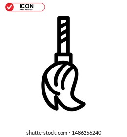 broom icon isolated sign symbol vector illustration - high quality black style vector icons
