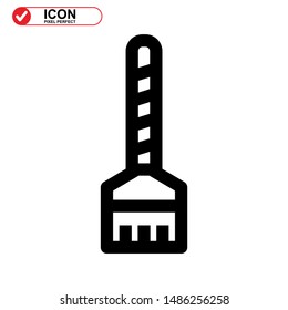 broom icon isolated sign symbol vector illustration - high quality black style vector icons
