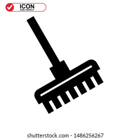 broom icon isolated sign symbol vector illustration - high quality black style vector icons
