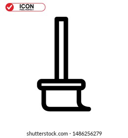 broom icon isolated sign symbol vector illustration - high quality black style vector icons
