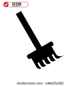 broom icon isolated sign symbol vector illustration - high quality black style vector icons
