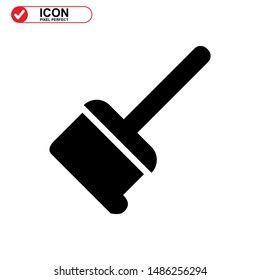 broom icon isolated sign symbol vector illustration - high quality black style vector icons
