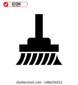 broom icon isolated sign symbol vector illustration - high quality black style vector icons
