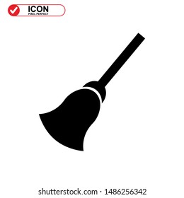 broom icon isolated sign symbol vector illustration - high quality black style vector icons
