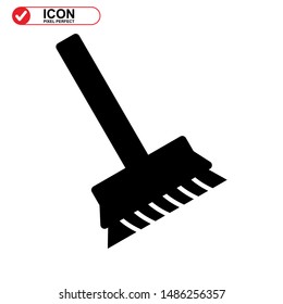 broom icon isolated sign symbol vector illustration - high quality black style vector icons
