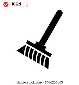 broom icon isolated sign symbol vector illustration - high quality black style vector icons
