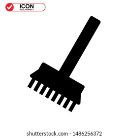 broom icon isolated sign symbol vector illustration - high quality black style vector icons
