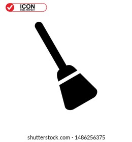broom icon isolated sign symbol vector illustration - high quality black style vector icons
