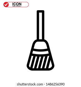 broom icon isolated sign symbol vector illustration - high quality black style vector icons
