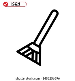 broom icon isolated sign symbol vector illustration - high quality black style vector icons
