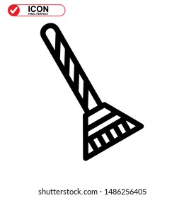 broom icon isolated sign symbol vector illustration - high quality black style vector icons
