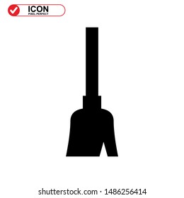 broom icon isolated sign symbol vector illustration - high quality black style vector icons
