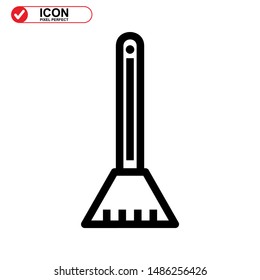 broom icon isolated sign symbol vector illustration - high quality black style vector icons
