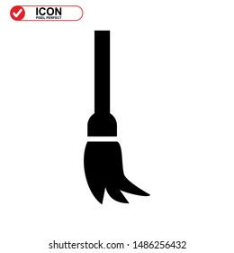 broom icon isolated sign symbol vector illustration - high quality black style vector icons
