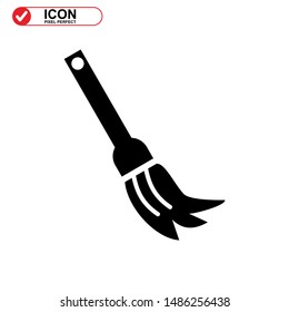 broom icon isolated sign symbol vector illustration - high quality black style vector icons
