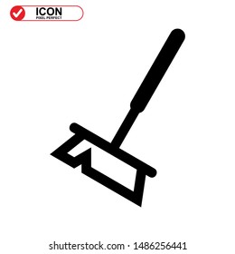 broom icon isolated sign symbol vector illustration - high quality black style vector icons
