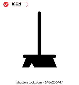 broom icon isolated sign symbol vector illustration - high quality black style vector icons
