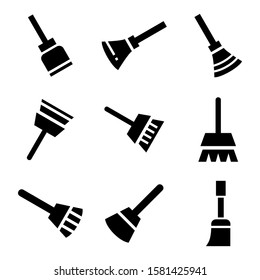 broom icon isolated sign symbol vector illustration - Collection of high quality black style vector icons
