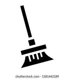 broom icon isolated sign symbol vector illustration - high quality black style vector icons
