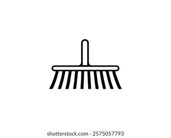 broom icon isolated sign symbol vector illustration - high quality black style vector icons