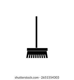 ícone de vassoura símbolo isolado vetor símbolo, ilustração simples para web e app.eps