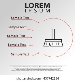 broom icon. broom line icon