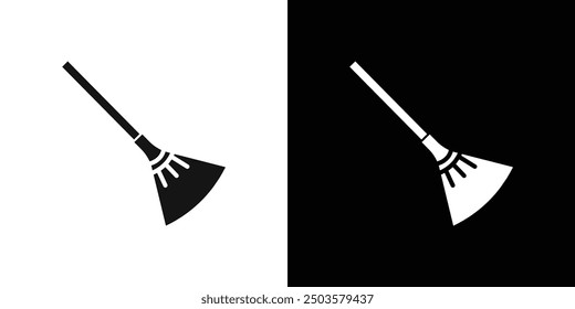 broom icon line art vector