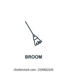 Broom icon. Line simple line Housekeeping icon for templates, web design and infographics