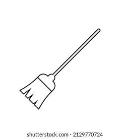 Broom icon in line style