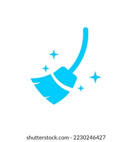 Broom icon logo background vector design business isolated