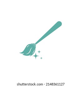 Broom icon logo design illustration template vector