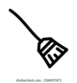 broom icon or logo isolated sign symbol vector illustration - high quality black style vector icons
