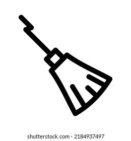 broom icon or logo isolated sign symbol vector illustration - high quality black style vector icons
