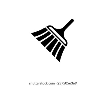 broom icon or logo isolated sign symbol vector illustration - high quality black style vector icons