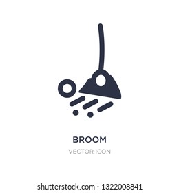 broom icon on white background. Simple element illustration from Autumn concept. broom sign icon symbol design.