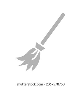 broom icon, on a white background, vector illustration