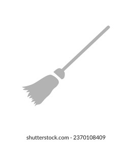 broom icon on white background. vector illustration