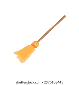 icono de la escoba sobre fondo blanco. ilustración vectorial