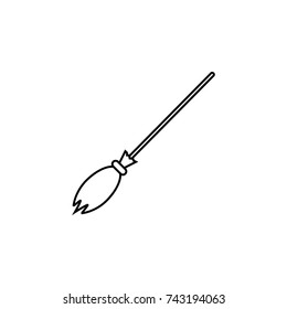 Broom icon on white background