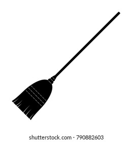 Broom icon on a white background vector illustration