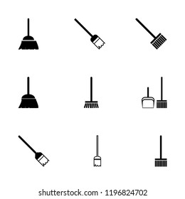broom icon set
