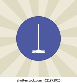 broom icon. sign design. background