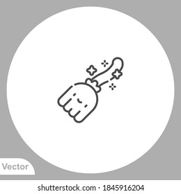 Broom icon sign vector,Symbol, logo illustration for web and mobile