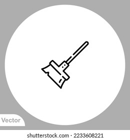 Broom icon sign vector,Symbol, logo illustration for web and mobile