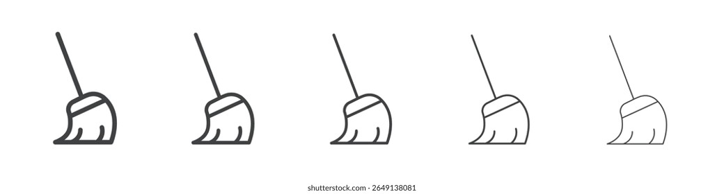 Ícone de vassoura ilustração simples logotipo arte