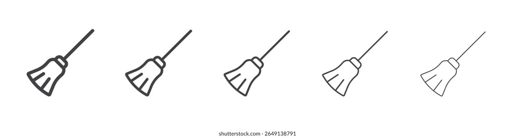 Ícone de vassoura ilustração simples logotipo arte