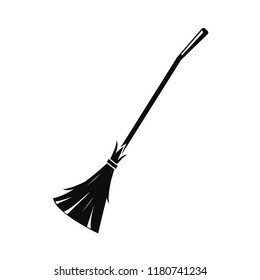 Broom icon. Simple illustration of broom vector icon for web design isolated on white background